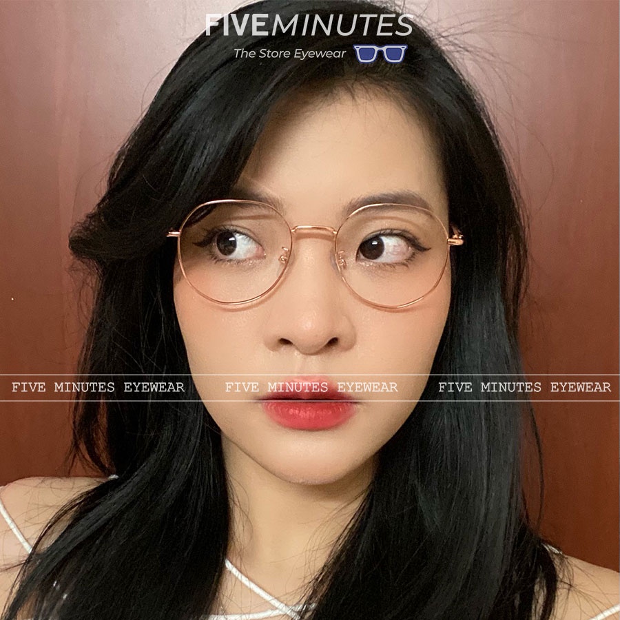 Gọng kính nam nữ, kim loại mảnh nhẹ nhiều màu dễ đeo 5286 Siêu hot - Kính Mắt Five Minutes