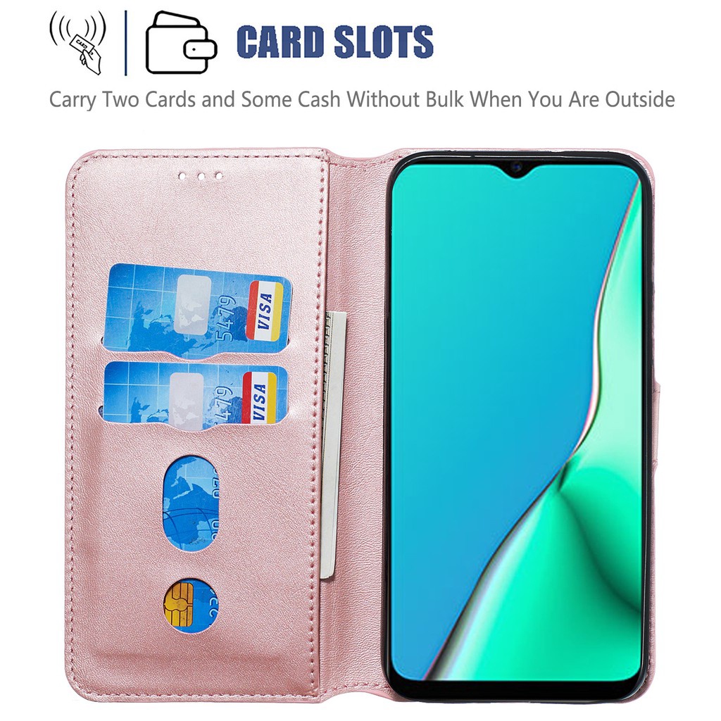 Ví Bao Da Điện Thoại Ốp Cho Oppo A17 A9 2020 A5 2020 A54 A74 A94 4G Realme 8 8 Pro Reno5 F Realme 5 Pro A5s A7 A12 Realme 10 4G PU Leather Flip Case