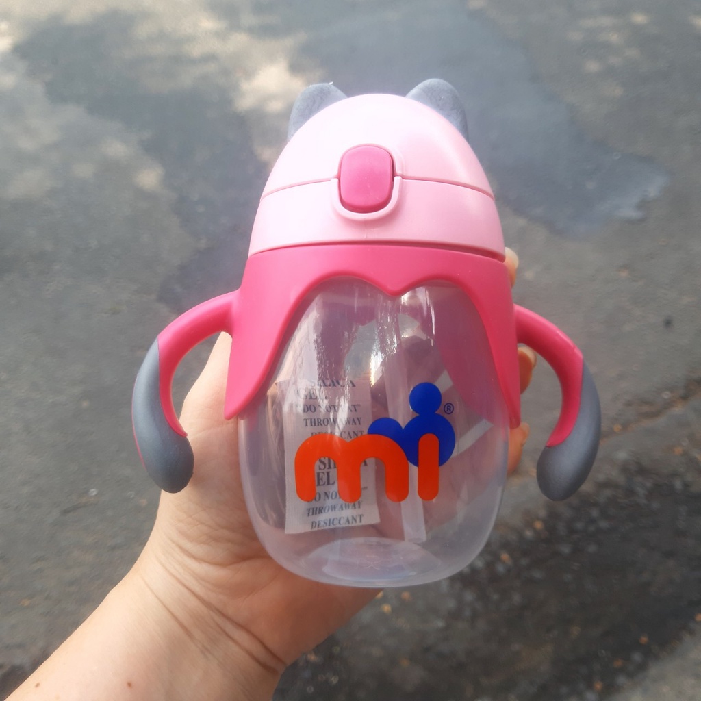 Bình uống nước có quai cầm cho bé Mi 175ml Nhiều màu sắc - Nhập khẩu Thái Lan