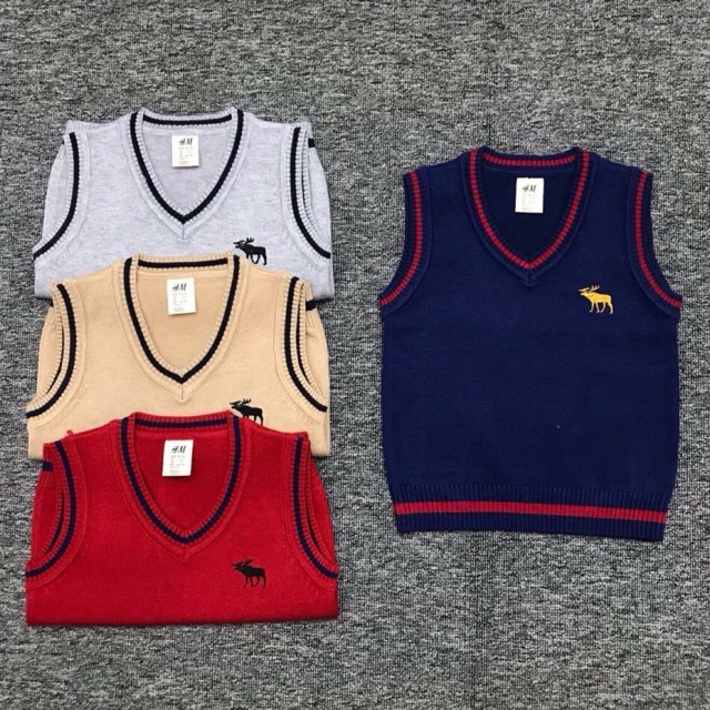 Freeship 99k TQ_Áo Gile bé trai