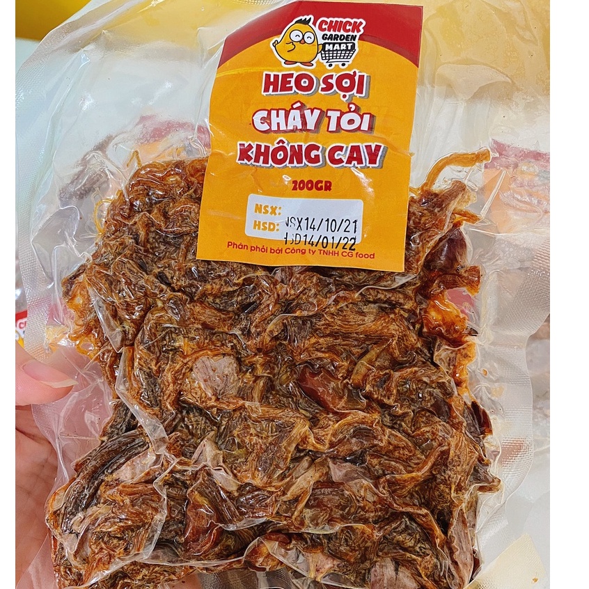 Heo Cháy Tỏi - Heo Sợi Cháy Tỏi Không Cay 200 Gr Chick Garden | BigBuy360 - bigbuy360.vn
