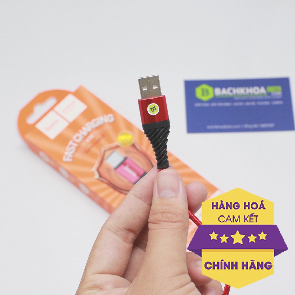 Cáp sạc Hoco Type C X38 1M chính hãng - Bền bỉ, khó đứt, dài 1m