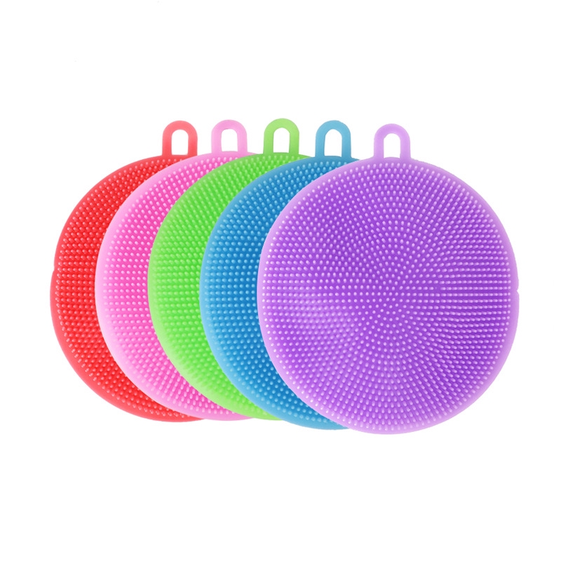 Bàn chải rửa chén bằng silicon an toàn đa chức năng tiện dụng cho phòng bếp
