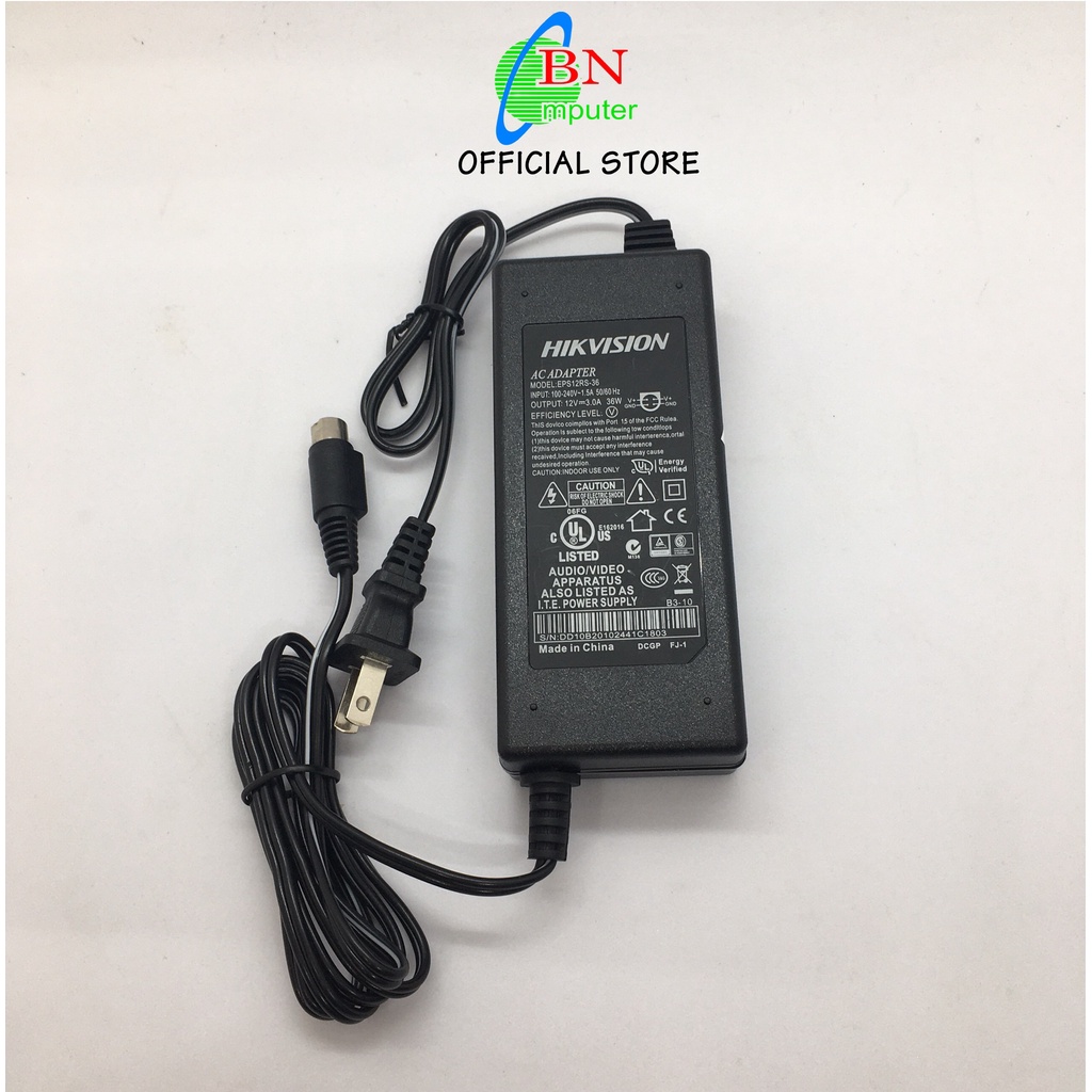 Nguồn cấp đầu ghi Hikvision 12V - 3A