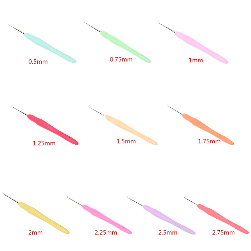 Cây móc len 1 đầu bằng kim loại 0.5-2.75mm