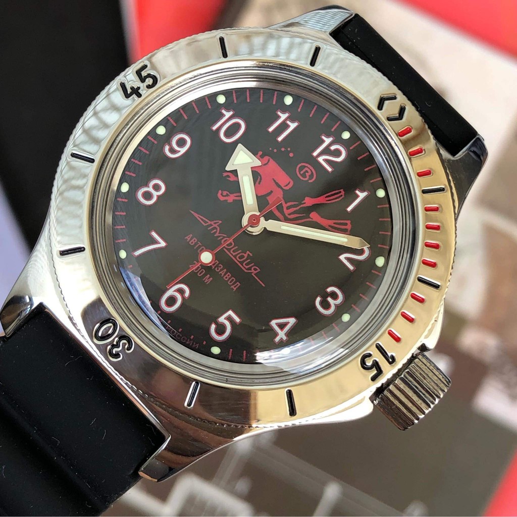 Đồng hồ nam Vostok máy cơ tự động Automatic, size mặt 40, chống nước tốt 20 ATM. Đồng hồ Nga Vostok Amphibia 120657
