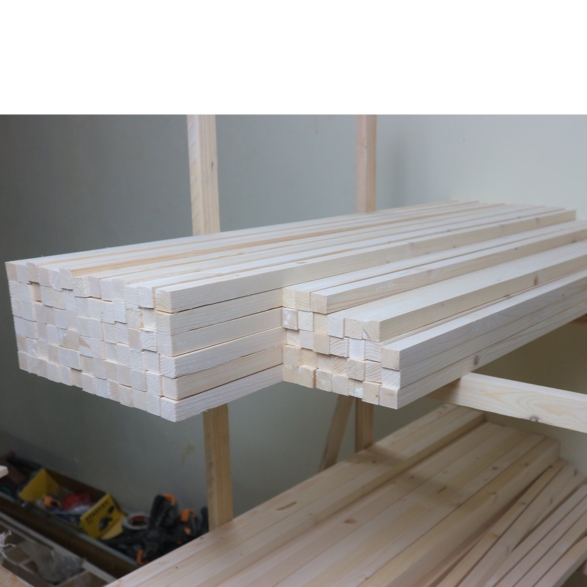 Combo 10 Thanh Gỗ Thông Vuông 2CM Dài 1M