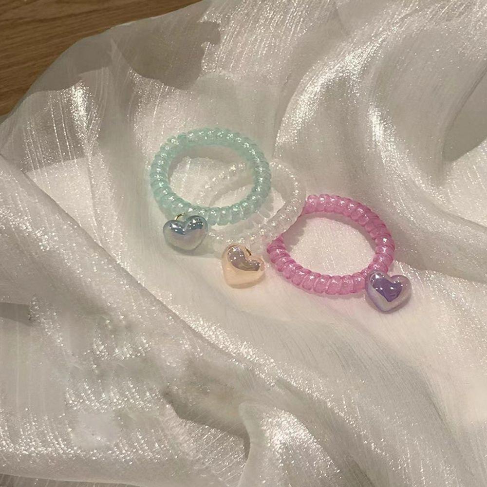 IVORY Dây Buộc Tóc Đuôi Cá Bằng Nhựa Resin Màu Sắc Retro Dễ Phối Đồ Dành Cho Bạn Nữ