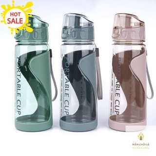 Bình Đựng Nước 🍄𝑭𝒓𝒆𝒆𝒔𝒉𝒊𝒑🍄 Bình Đựng Thể Thao Chống Đổ Dung Tich 570ml Cho Trẻ Em Và Người Lớn - Mầm Chồi Lá