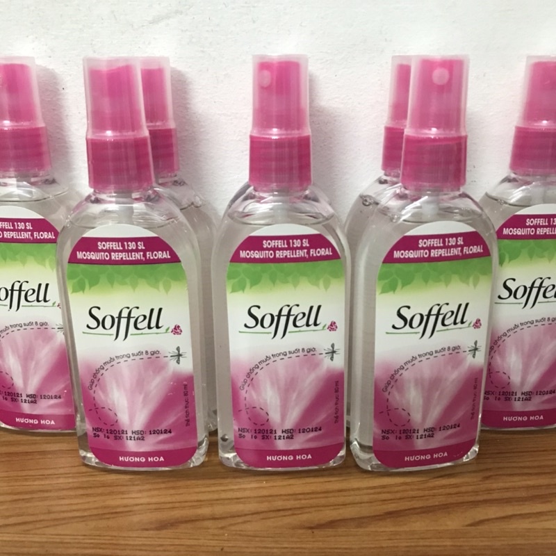 Xịt muỗi Soffell hương hoa 80ml