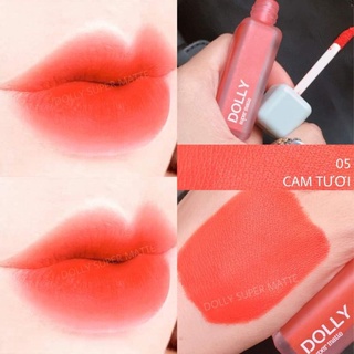 Son kem lì Dolly (cam hồng sữa) 12 màu