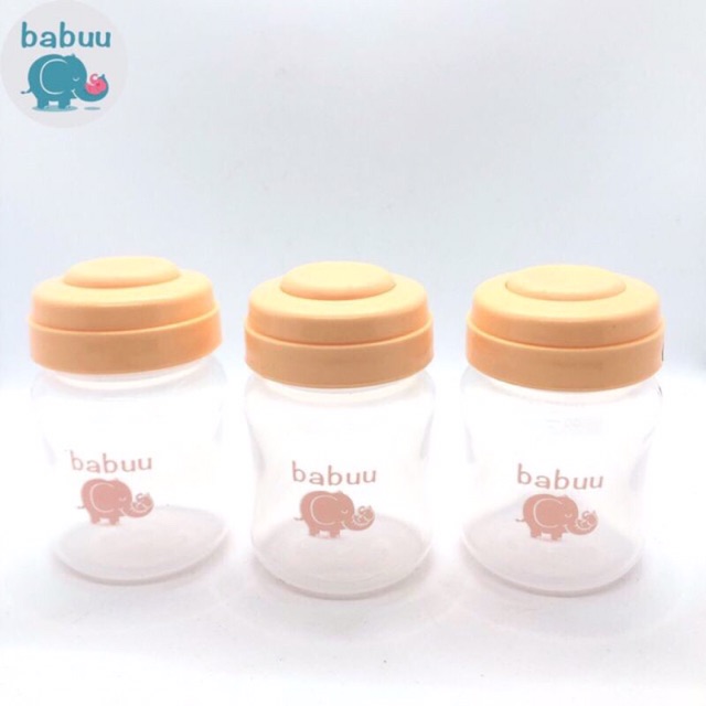 Bộ trữ sữa 3 bình Babuu Baby Nhật Bản (có tách lẻ)