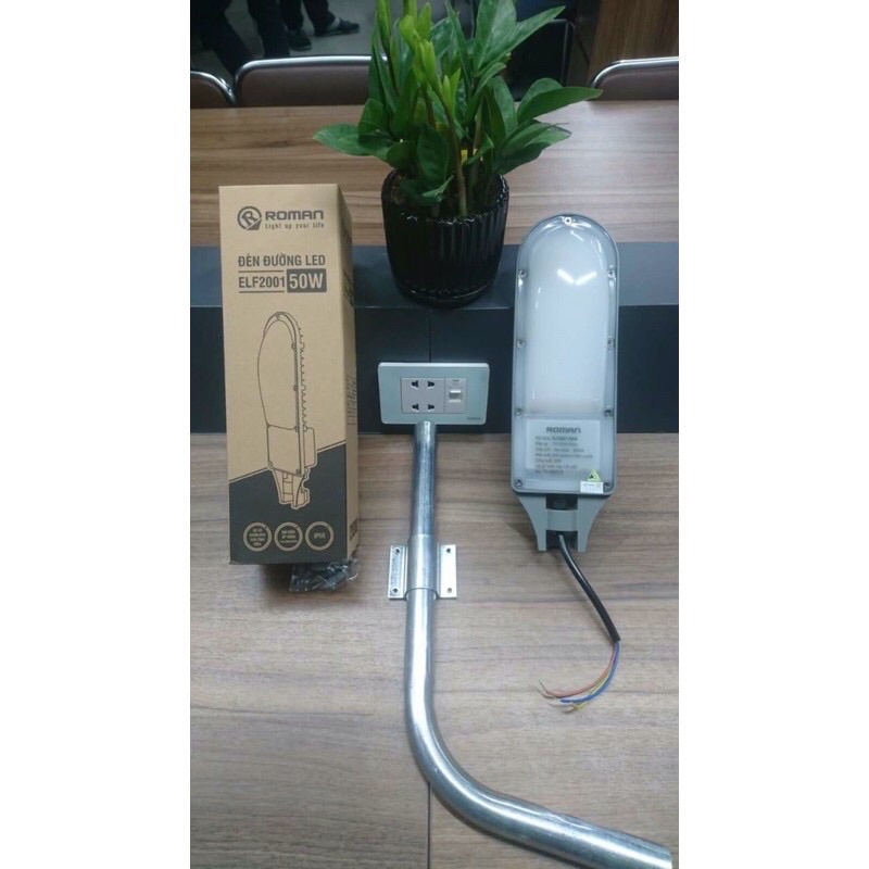 Combo 2 bộ đèn đường led siêu sáng Roman công suất 50w, 36w - đèn chiếu sáng đường làng ngõ xóm, sân vườn