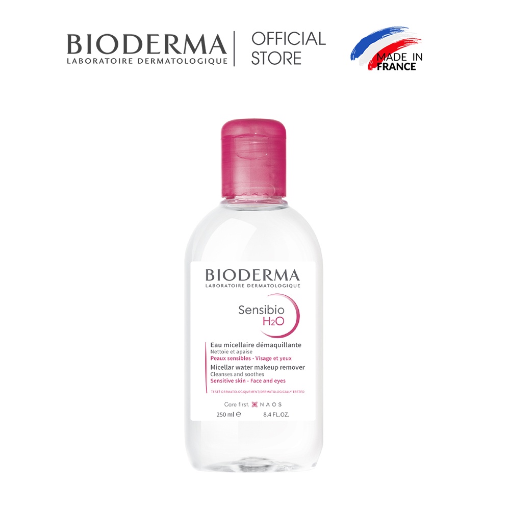 [Mã FMCGMALL - 8% đơn 250K] Dung dịch làm sạch và tẩy trang công nghệ Micellar Bioderma Sensibio H2O - 250ml