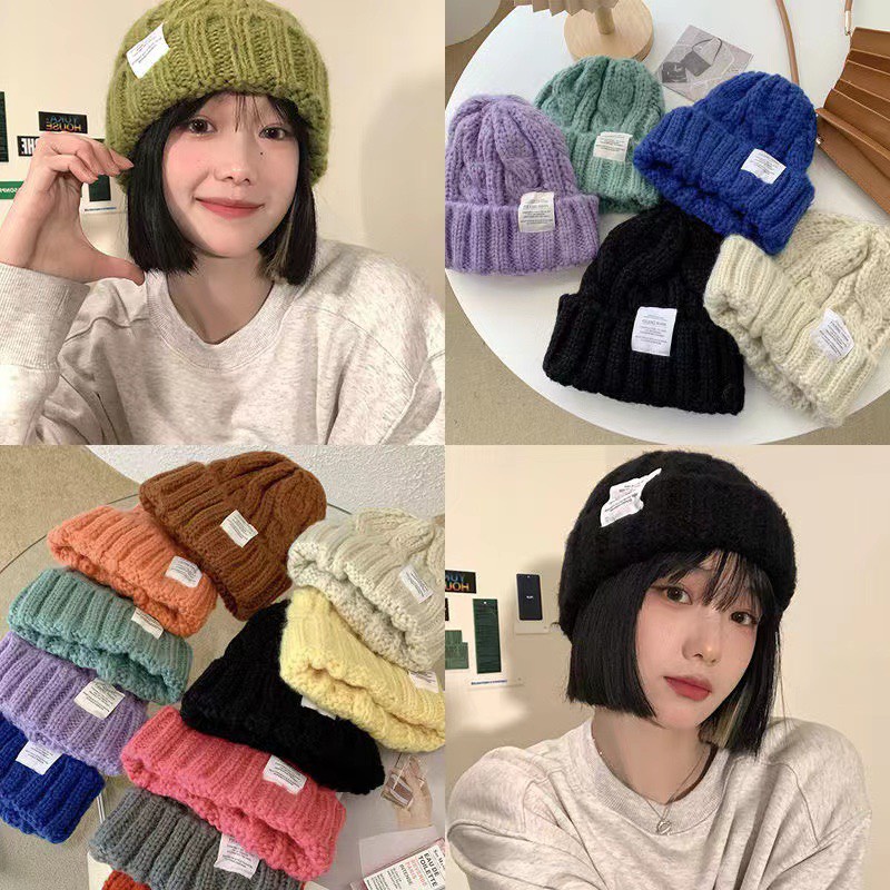 Mũ Len nữ Bluehope mũ len Beanie mùa đông nhiều màu giá rẻ mẫu mới hất 2023