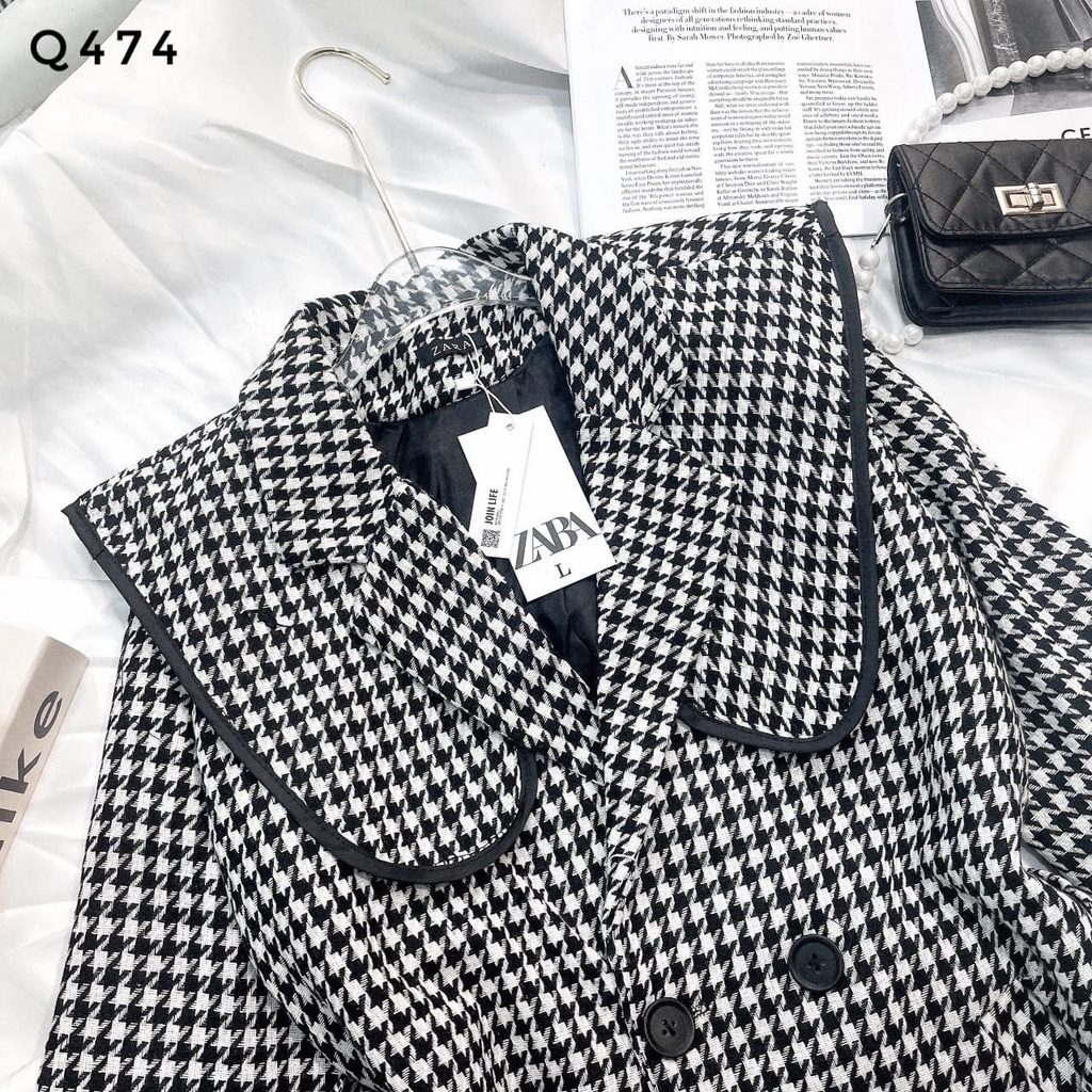 SET DẠ KẺ CARO KÈM ĐAI