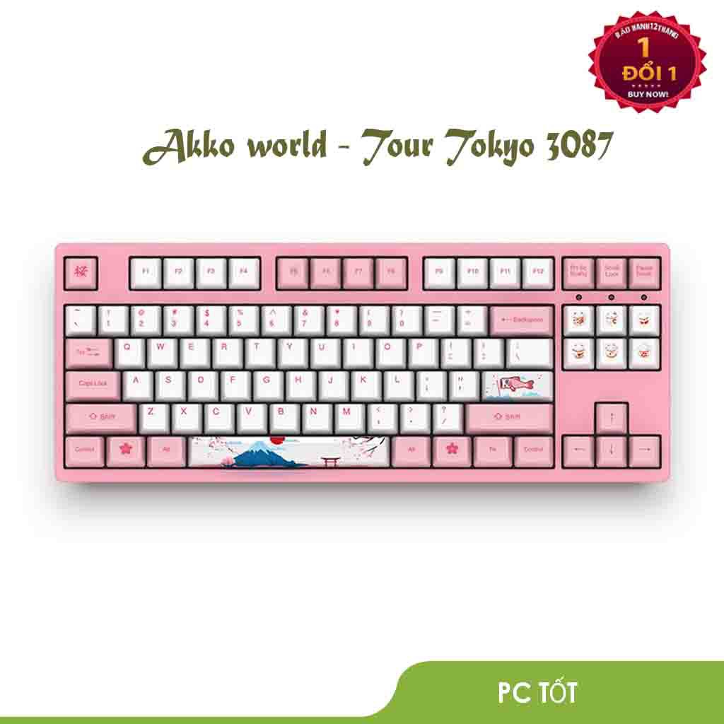 Bàn phím Akko World Tour - Tokyo 3087 Akko Switch v2/Cherry switch- Bản mới