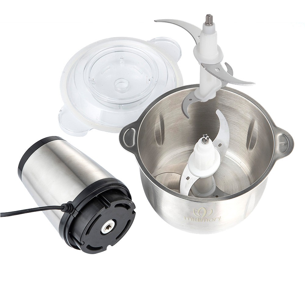 Máy xay thịt Cối Xay Thực Phẩm Đa Năng Inox 304 Dung Tích 2l Hàng Cao Cấp Lõi Đồng [BH 1 đổi 1 trong 3 tháng]