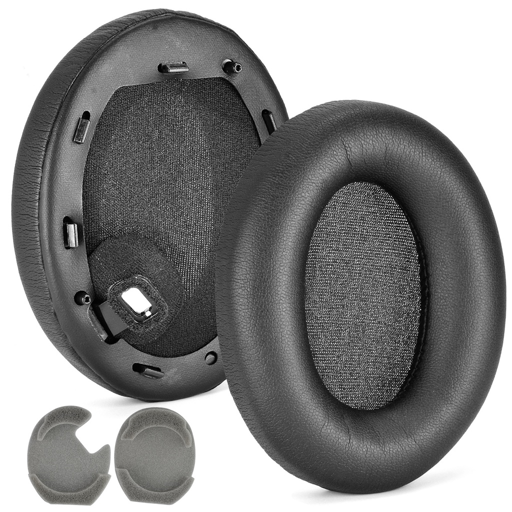 1 Cặp Miếng Đệm Tai Nghe Sony WH-1000XM4 (WH1000XM4) Bằng Da Mềm Cách Âm Không Cần Chạm Cảm Ứng