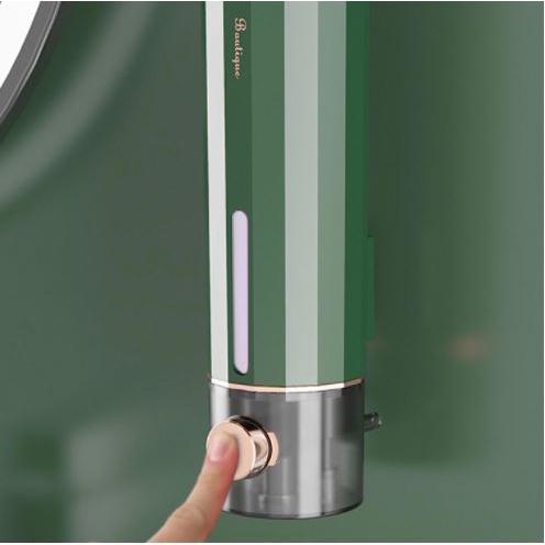 Hộp ấn nhả dầu gội dầu xả nhựa ABS cao cấp treo tường thông minh - Có 2 màu Xanh và Trắng
