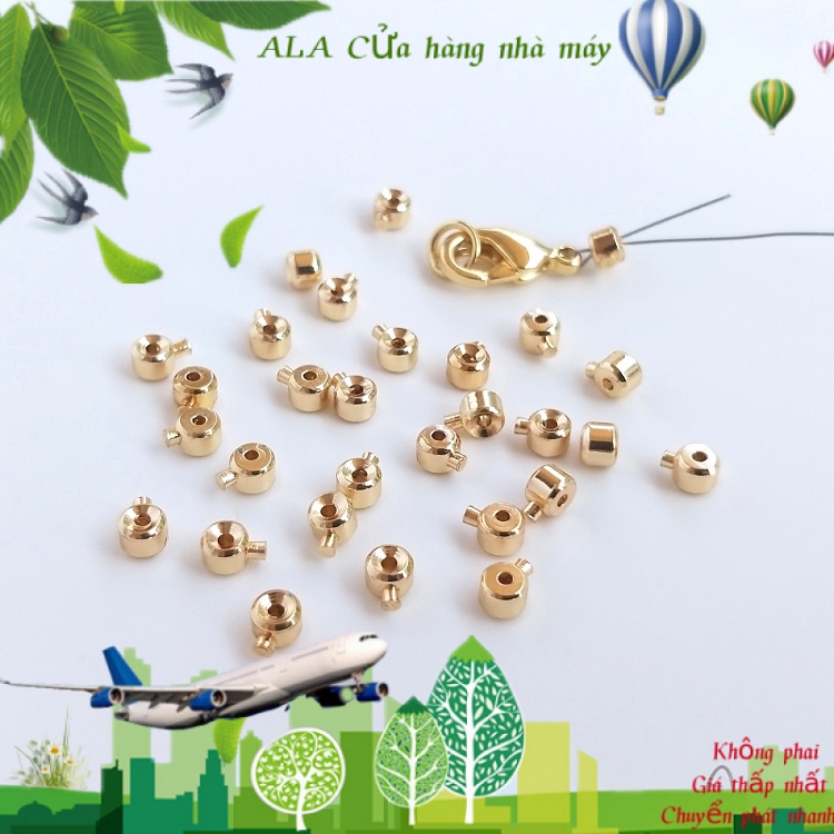 ?Trang Sức Diy Phụ Kiện?14K Mạ Vàng Vị Trí Vị Trí Hạt Bấm Nút Bàn Tay Diy Vòng Đeo Tay Kết Thúc Kẹp Dây Thừng Dây Câu Vị Trí Khóa Khóa