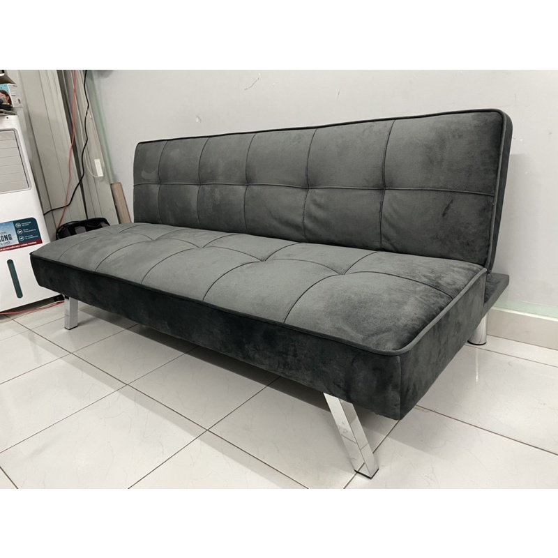 Ghế sofa Giường thông minh vải nhung màu xám đậm - Sofa Bed 1.7m x 96cm