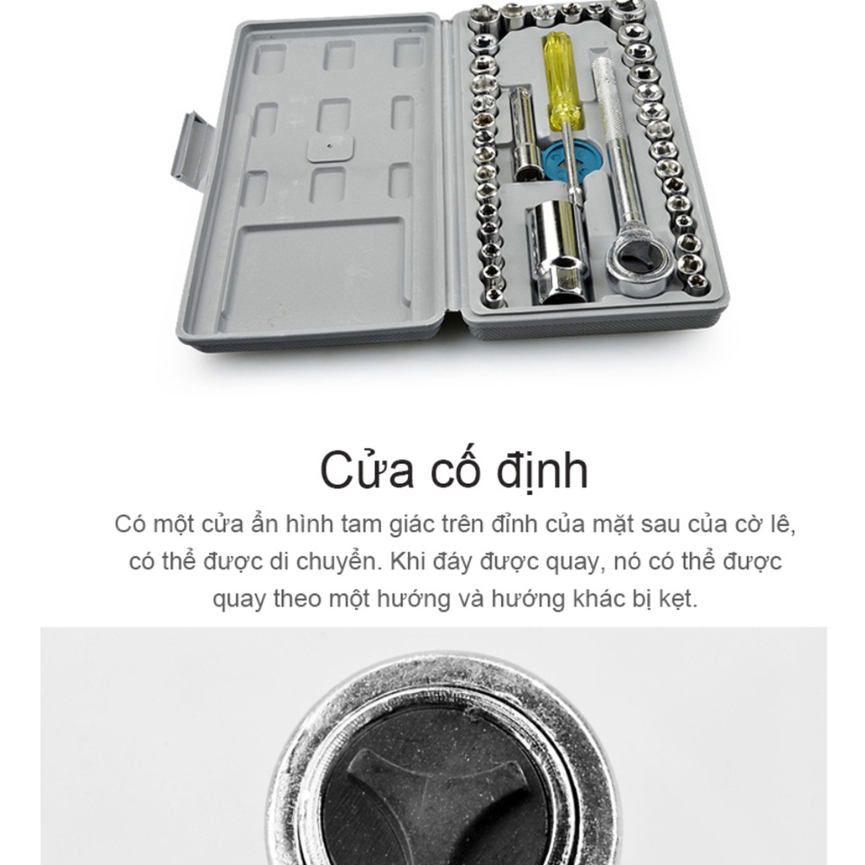 Bộ Đồ Nghề Sửa Chữa 40 món - AIWA Bộ Dụng Cụ Sửa Chữa Ô Tô Và Xe Máy Gồm 39 Dụng Cụ Và 1 Hộp Đựng Tiện Lợi-SK-MT-WXGG-5