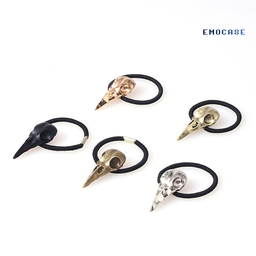 Dây Buộc Tóc Đuôi Ngựa Co Giãn Hình Đầu Lâu Phong Cách Punk Halloween Cho Nữ