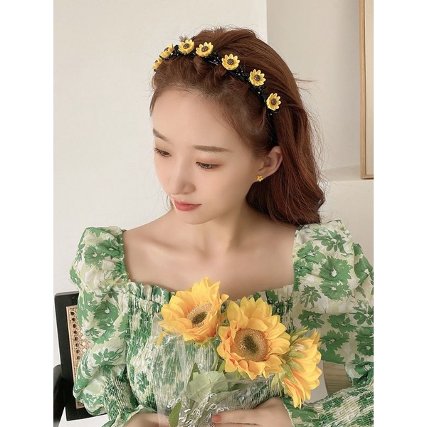 Cài Tóc Hình Hoa Dễ Thương, Băng đô bờm tóc hình hoa