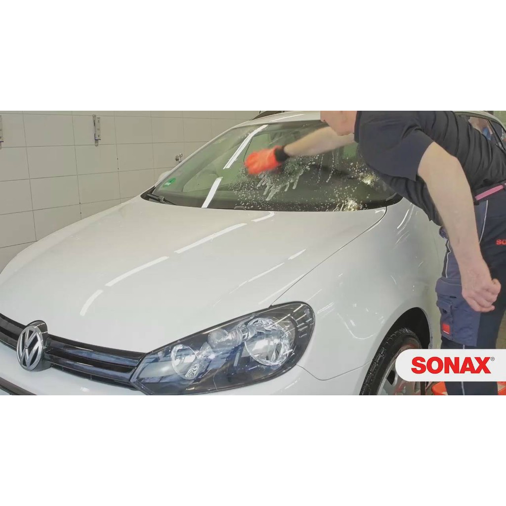 Combo nước rửa xe Sonax Gloss Shampoo và Găng rửa xe 4IO Car Wash Mitt