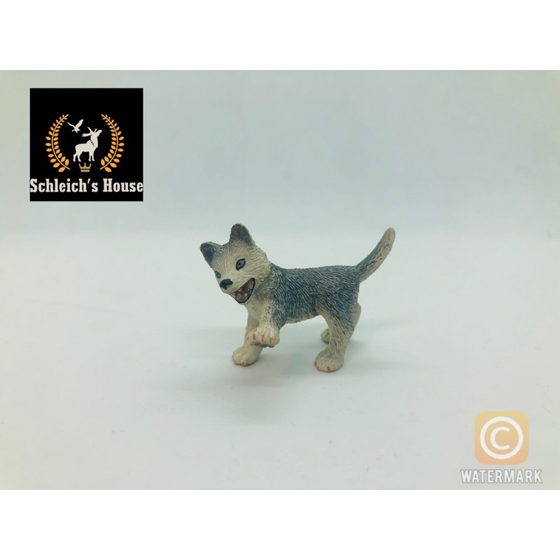 Mô hình động vật Schleich chính hãng Chó husky con đang chơi 16373 - Schleich House