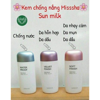 Kem chống nắng Missha Soft Finish Sun Milk 70ml