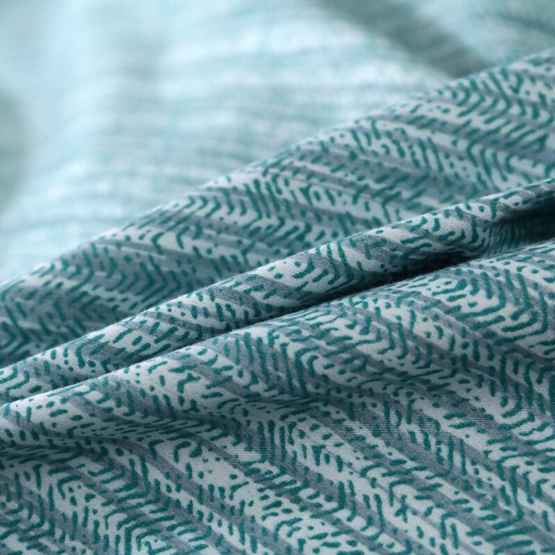 Bộ 4 Món Chăn Ga Gối Cotton TiCi Xước Cao Cấp Màu XANH BIỂN NHẠT rất sang trọng trungvbhp_shopalot2