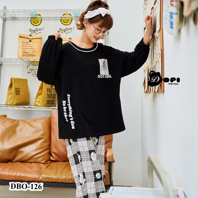(DBO126) Đồ bộ mặc nhà thu đông dài tay cao cấp