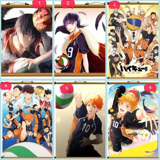 tranh treo tường haikyuu / poster haikyu ép lụa có hưng treo