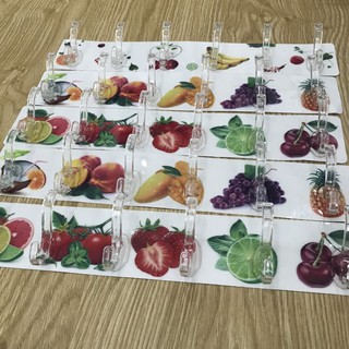 Móc Dán Tường 6 Móc Thanh Dài Hình Trái cây