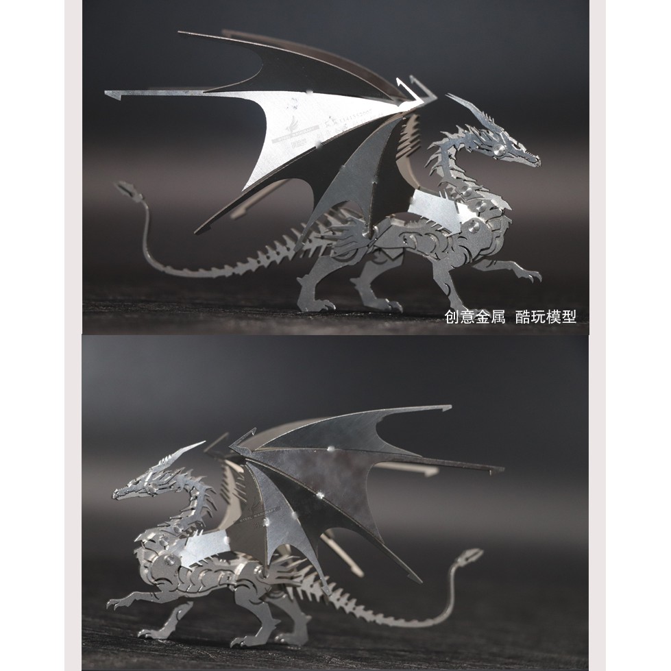 Mô Hình Lắp Ráp Kim Loại Dùng Vít MẪU RỒNG PHƯƠNG TÂY