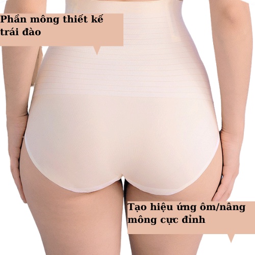 Quần lót gen bụng, quần nịt bụng nâng mông Minet chất su lạnh có thanh chống cuộn mặc siêu mát QGB002