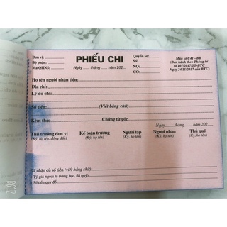 Phiếu chi 2 liên