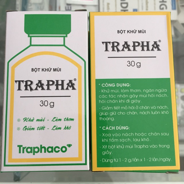 Bột khử mùi TRAPHA chai 30g