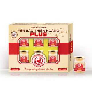 [Combo 12] Hộp Yến sào đường phèn Thiên Hoàng 18% (6 lọ/hộp, 70ml/lọ) - MUA KÈM DEAL SỐC