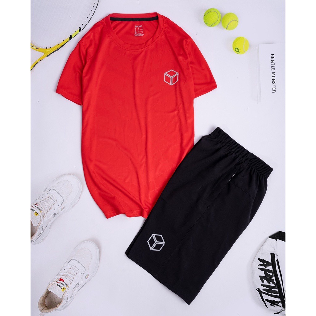 Bộ thể thao nam đồ bộ hè nam vải thun lạnh in vân cao cấp - QQ SHOP