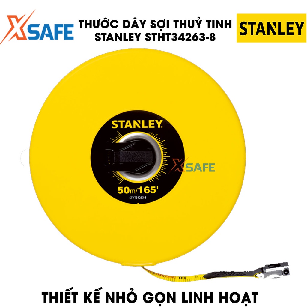 Thước dây sợi thủy tinh STANLEY lưỡi sợi thuỷ tinh mềm dẻo Thước cuộn Stanley thiết kế nhỏ gọn linh hoạt, chịu nhiệt tốt