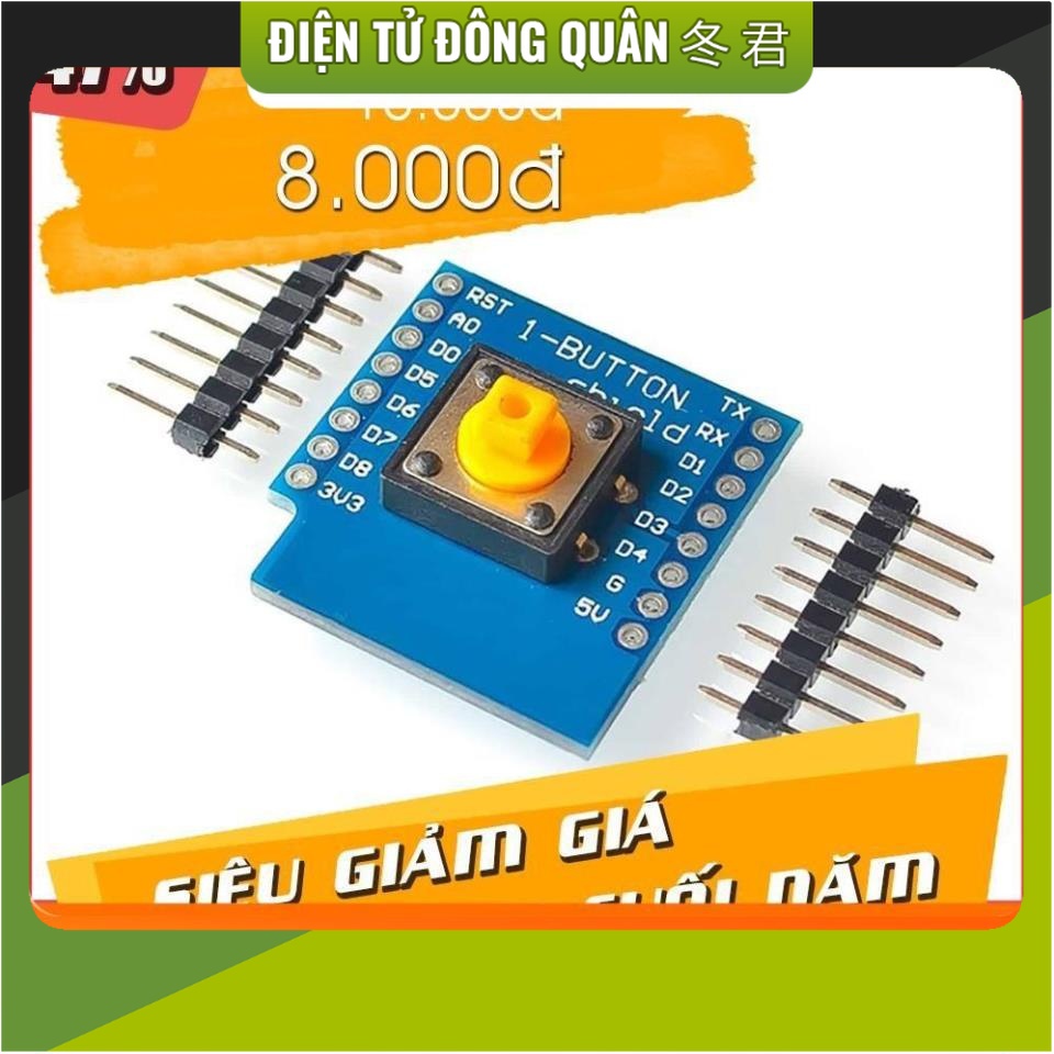 [NSHOP] ESP8266 NodeMCU Lua D1 Mini 1 Button Shield