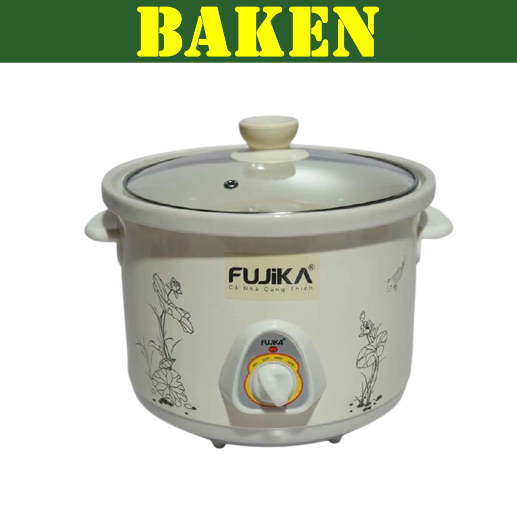 Nồi Nấu Cháo Chậm Cho Bé FUJIKA FJ-KC15 - FJ-KC25 - Nồi Hầm Cháo Chậm - Kho Cá Điện - BAKEN