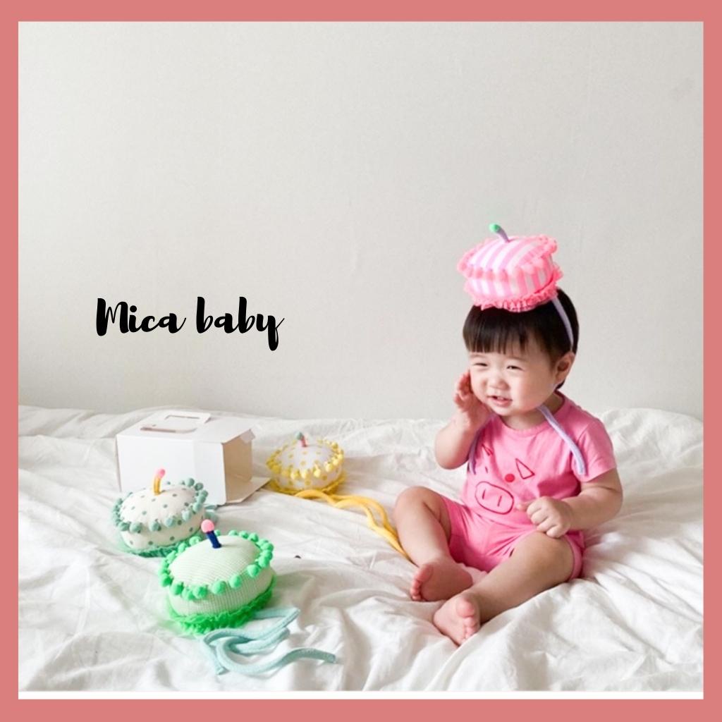 Bờm cài tóc hình bánh sinh nhật đáng yêu cho bé Mica baby BD25