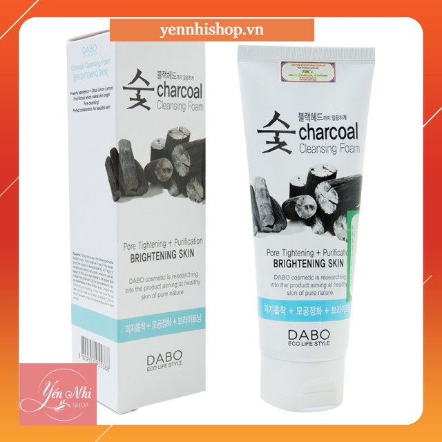 Sữa rửa mặt Dabo than hoạt tính 3 in 1 giúp da căng mịn và kiểm soát bã nhờn cao cấp Hàn Quốc 60ml