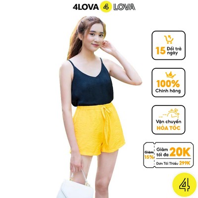 Quần short nữ 4LOVA đũi xước cao cấp thoáng mát, năng động