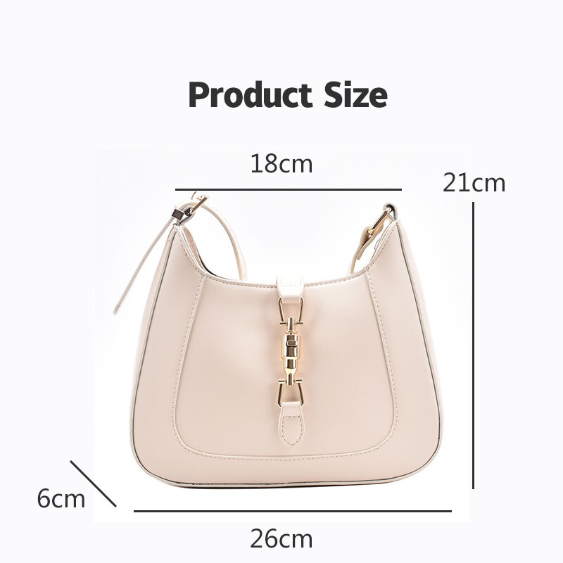 Túi xách YADOU da PU màu trơn phối khóa kim loại thời trang cho nữ