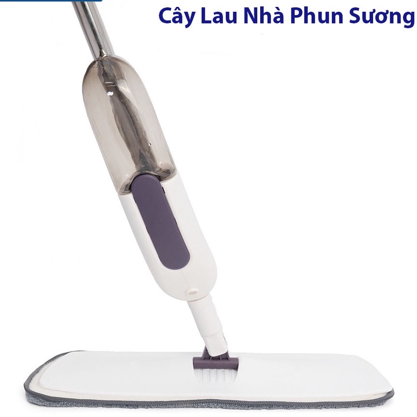 Cây Lau Nhà Phun Sương Thông Minh 2 In 1 Xoay 360 Độ, Chổi Lau Nhà Phun Sương